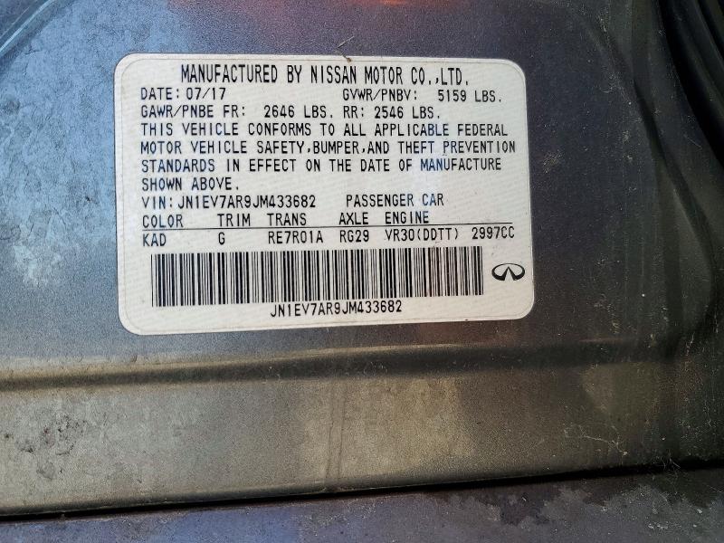Продаж на аукціоні авто 2018 Infiniti Q50, vin: JN1EV7AR9JM433682, номер лоту: 75572635