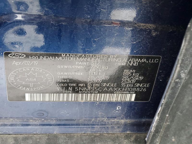 Продажа на аукционе авто 2019 Hyundai Santa Fe L, vin: 5NMS5CAAXKH108826, номер лота: 75404915