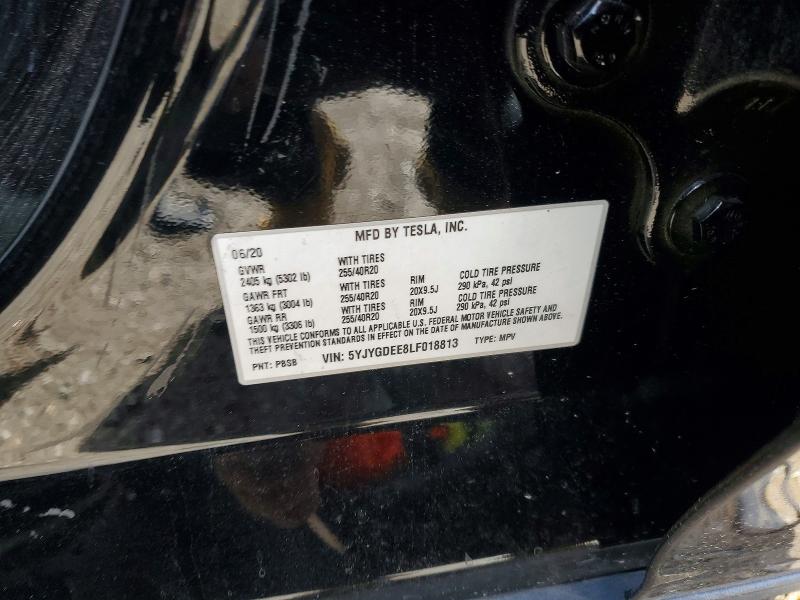 Aukcja sprzedaży 2020 Tesla Model Y, vin: 5YJYGDEE8LF018813, numer aukcji: 77778265