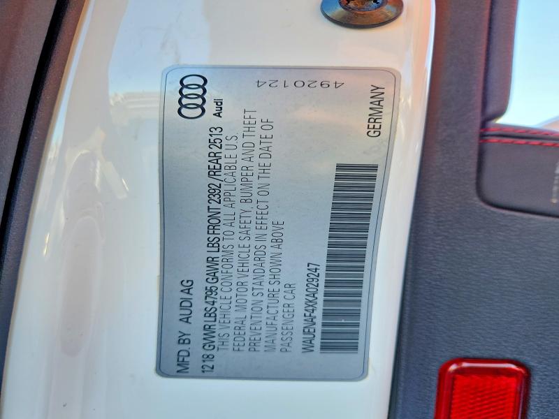 Продаж на аукціоні авто 2019 Audi A4 Premium, vin: WAUENAF4XKA029247, номер лоту: 75372385