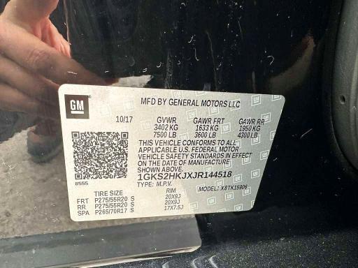 Auction sale of the 2018 Gmc Yukon Xl, vin: 1GKS2HKJXJR144518, lot number: 77758365