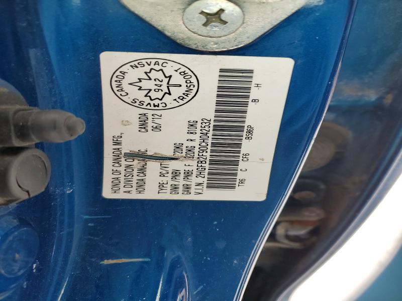 Aukcja sprzedaży 2012 Honda Civic, vin: 2HGFB2F90CH042532, numer aukcji: 79275065