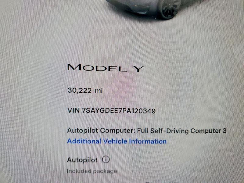 Aukcja sprzedaży 2023 Tesla Model Y, vin: 7SAYGDEE7PA120349, numer aukcji: 78130565
