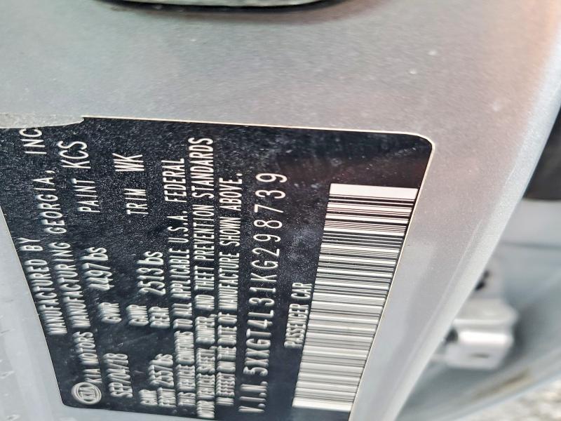 75831765 :رقم المزاد ، 5XXGT4L31KG298739 vin ، 2019 Kia Optima مزاد بيع