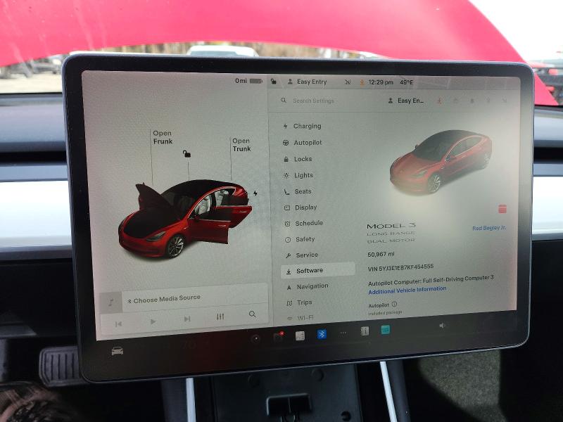 75763205 :رقم المزاد ، 5YJ3E1EB7KF454555 vin ، 2019 Tesla Model 3 مزاد بيع