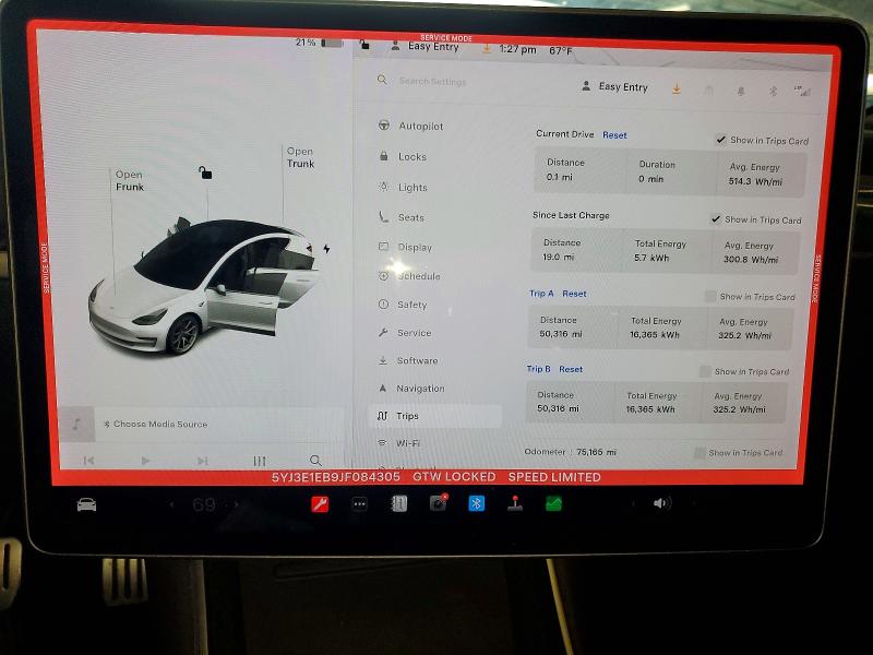 78679715 :رقم المزاد ، 5YJ3E1EB9JF084305 vin ، 2018 Tesla Model 3 مزاد بيع