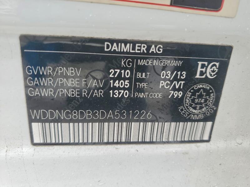 2013 Mercedes-benz S მანქანა იყიდება აუქციონზე, vin: WDDNG8DB3DA531226, აუქციონის ნომერი: 77554385