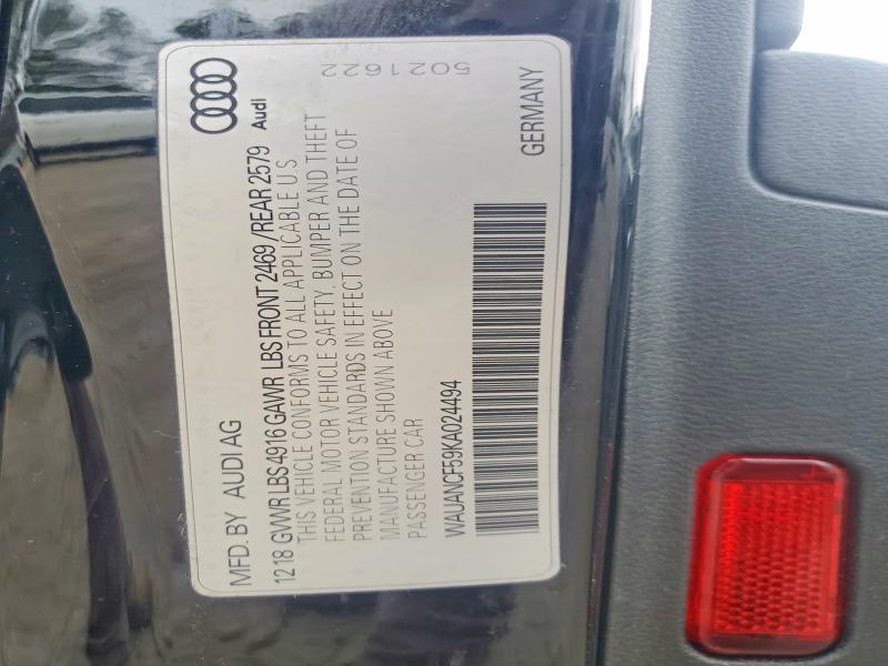 Aukcja sprzedaży 2019 Audi A5, vin: WAUANCF59KA024494, numer aukcji: 76202315
