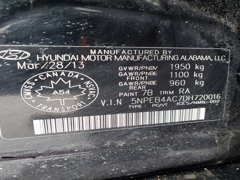 Aukcja sprzedaży 2013 Hyundai Sonata, vin: 5NPEB4AC7DH720016, numer aukcji: 76529215