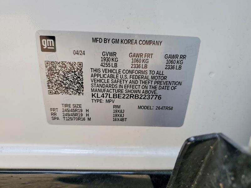 Aukcja sprzedaży 2024 Buick Envista, vin: KL47LBE22RB223776, numer aukcji: 78821005