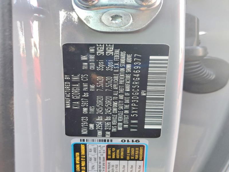 75549395 :رقم المزاد ، 5XYP3DGC5RG469377 vin ، 2024 Kia Telluride مزاد بيع
