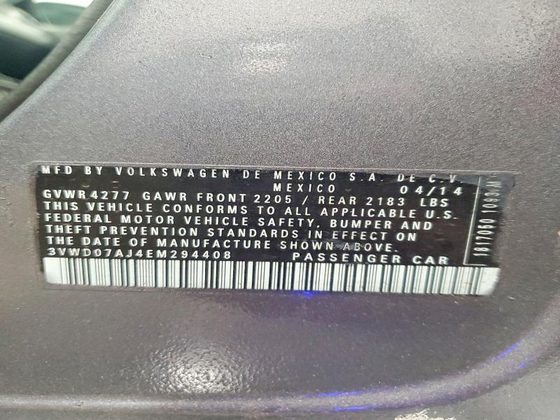 Продаж на аукціоні авто 2014 Volkswagen Jetta, vin: 3VWD07AJ4EM294408, номер лоту: 75803035