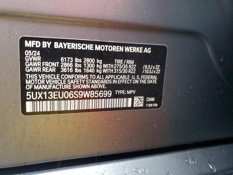Продаж на аукціоні авто 2025 Bmw X5, vin: 5UX13EU06S9W85699, номер лоту: 77501545
