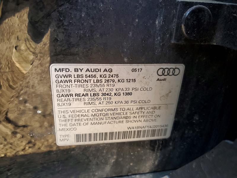 Продажа на аукционе авто 2018 Audi Q5, vin: WA1BNAFY4J2015436, номер лота: 76702615