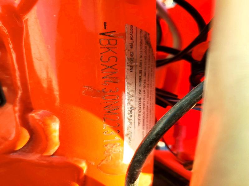 Aukcja sprzedaży 2022 Ktm 350, vin: VBKSXN430NM223188, numer aukcji: 76571165