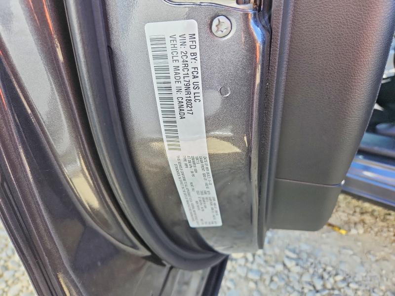 2022 Chrysler Pacifica მანქანა იყიდება აუქციონზე, vin: 2C4RC1L79NR180217, აუქციონის ნომერი: 79031015