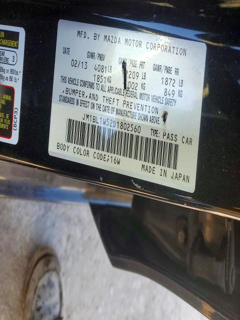 78543295 :رقم المزاد ، JM1BL1W52D1802560 vin ، 2013 Mazda 3 مزاد بيع