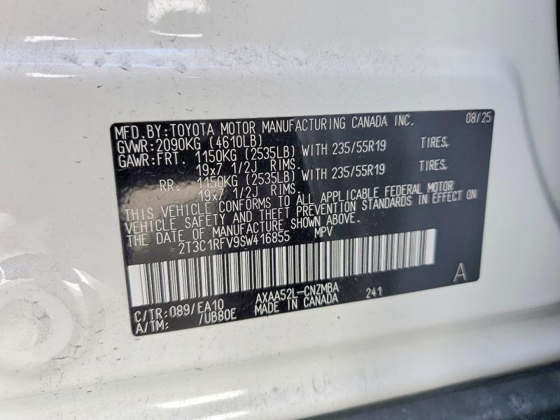 Продажа на аукционе авто 2025 Toyota Rav4, vin: 2T3C1RFV9SW416855, номер лота: 77105195