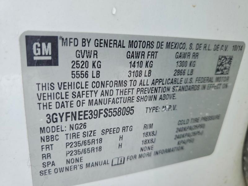 Продажа на аукционе авто 2015 Cadillac Srx Luxury, vin: 3GYFNEE39FS558095, номер лота: 75030525