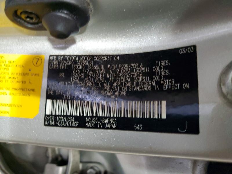 Продаж на аукціоні авто 2003 Toyota Highlander, vin: JTEHF21A930139466, номер лоту: 79019865
