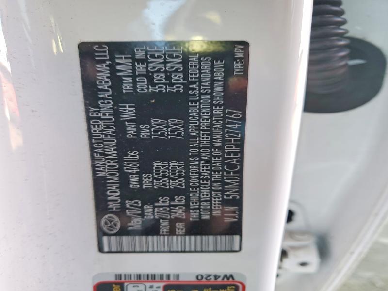 2023 Hyundai Tucson მანქანა იყიდება აუქციონზე, vin: 5NMJFCAE1PH274767, აუქციონის ნომერი: 78868465