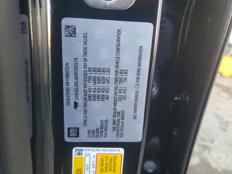 Продажа на аукционе авто 2025 Gmc Yukon Xl, vin: 1GKS2JRL4SR155174, номер лота: 76426445