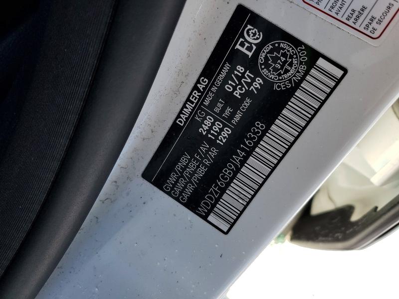 Aukcja sprzedaży 2018 Mercedes-benz E, vin: WDDZF6GB9JA416338, numer aukcji: 76535475