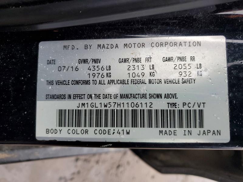 77473185 :رقم المزاد ، JM1GL1W57H1106112 vin ، 2017 Mazda 6 مزاد بيع