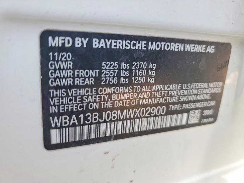 Продажа на аукционе авто 2021 Bmw 530, vin: WBA13BJ08MWX02900, номер лота: 77157215