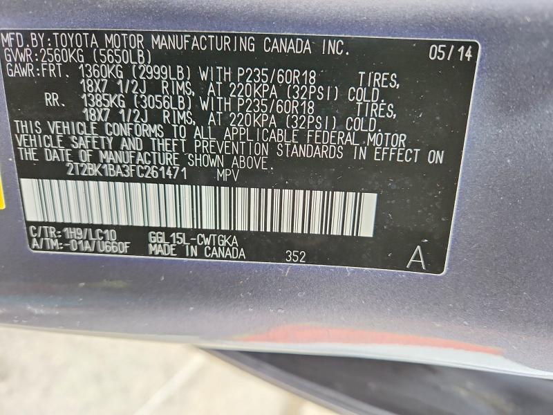 Aukcja sprzedaży 2015 Lexus Rx 350, vin: 2T2BK1BA3FC261471, numer aukcji: 78998875