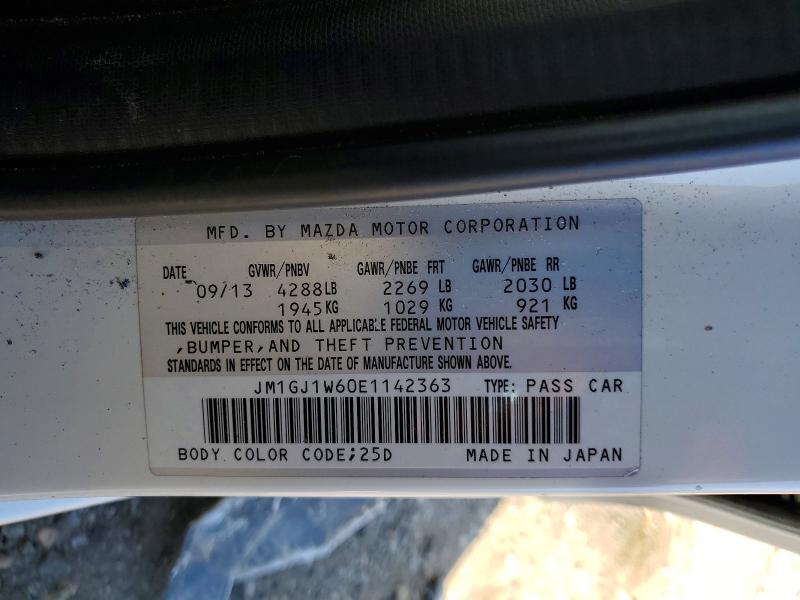 Aukcja sprzedaży 2014 Mazda 6, vin: JM1GJ1W60E1142363, numer aukcji: 77678895