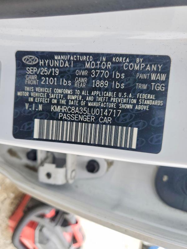 Aukcja sprzedaży 2020 Hyundai Venue, vin: KMHRC8A35LU014717, numer aukcji: 78805285