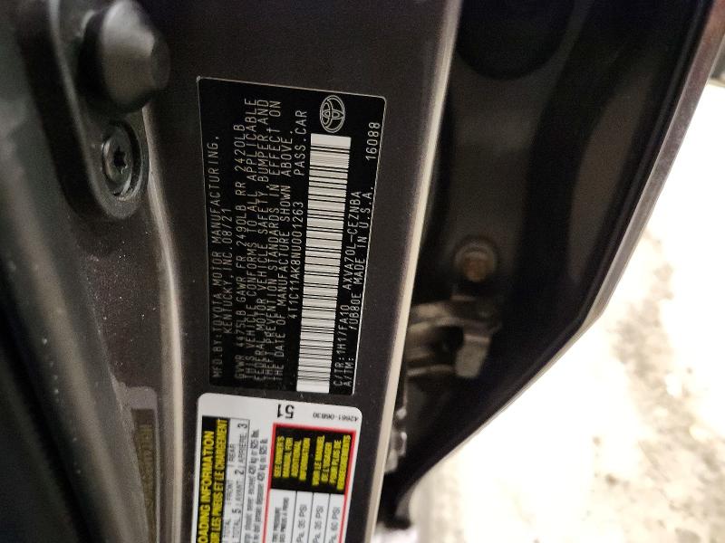 Auction sale of the 2022 Toyota Camry, vin: 4T1C11AK8NU001263, lot number: 75792455
