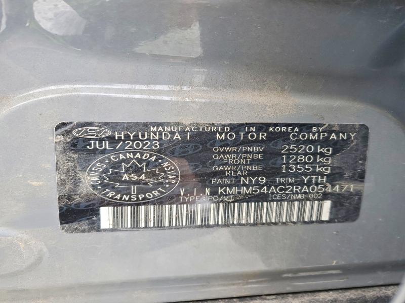 Aukcja sprzedaży 2024 Hyundai Ioniq 6, vin: KMHM54AC2RA054471, numer aukcji: 75563075