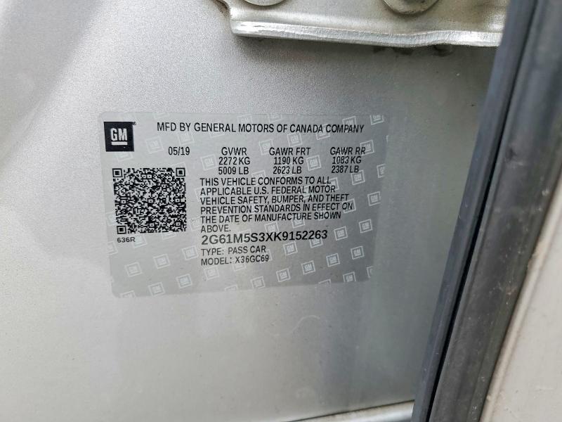 Aukcja sprzedaży 2019 Cadillac Xts, vin: 2G61M5S3XK9152263, numer aukcji: 76770275