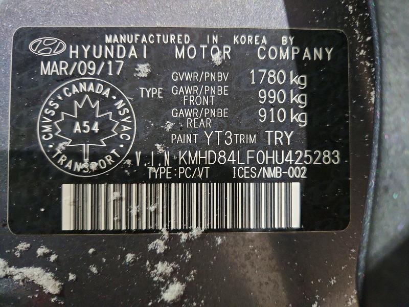 Продажа на аукционе авто 2017 Hyundai Elantra, vin: KMHD84LF0HU425283, номер лота: 77851085