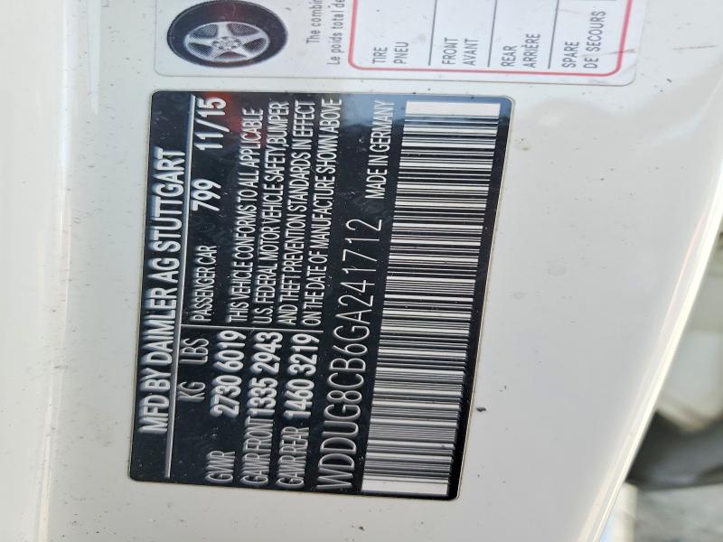 Aukcja sprzedaży 2016 Mercedes-benz S, vin: WDDUG8CB6GA241712, numer aukcji: 76477135