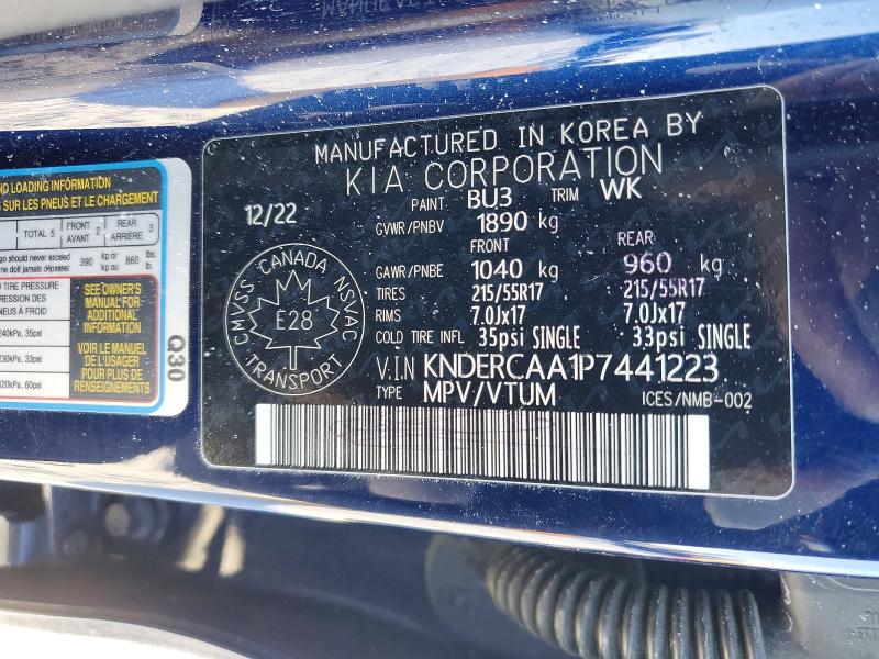 75990715 :رقم المزاد ، KNDERCAA1P7441223 vin ، 2023 Kia Seltos مزاد بيع