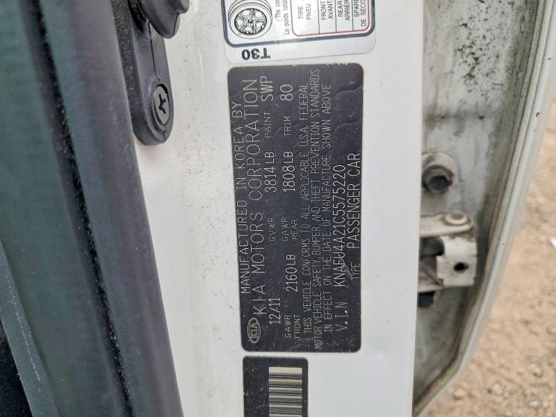 Auction sale of the 2012 Kia Forte, vin: KNAFU4A21C5575220, lot number: 78173045