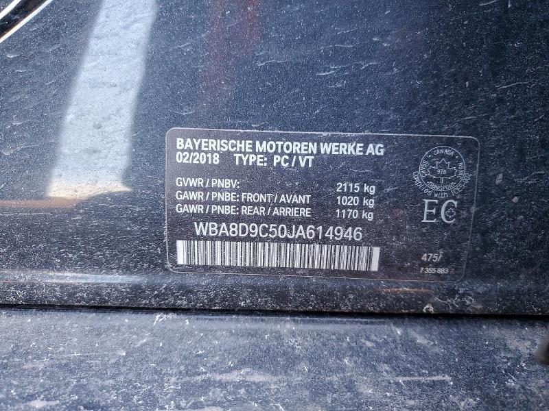 2018 Bmw 330 მანქანა იყიდება აუქციონზე, vin: WBA8D9C50JA614946, აუქციონის ნომერი: 77288935