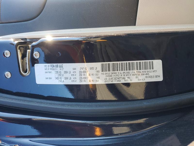 2017 Chrysler Pacifica მანქანა იყიდება აუქციონზე, vin: 2C4RC1BG7HR771460, აუქციონის ნომერი: 76875955