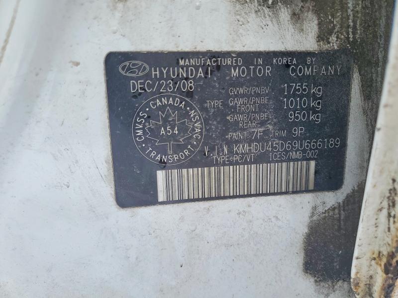 Продажа на аукционе авто 2009 Hyundai Elantra, vin: KMHDU45D69U666189, номер лота: 76752605