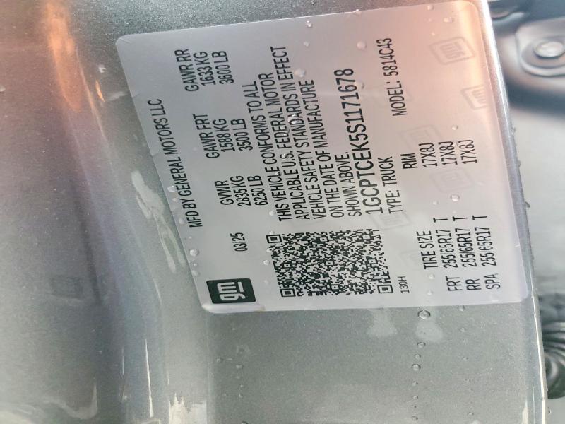 2025 Chevrolet Colorado მანქანა იყიდება აუქციონზე, vin: 1GCPTCEK5S1171678, აუქციონის ნომერი: 77610225