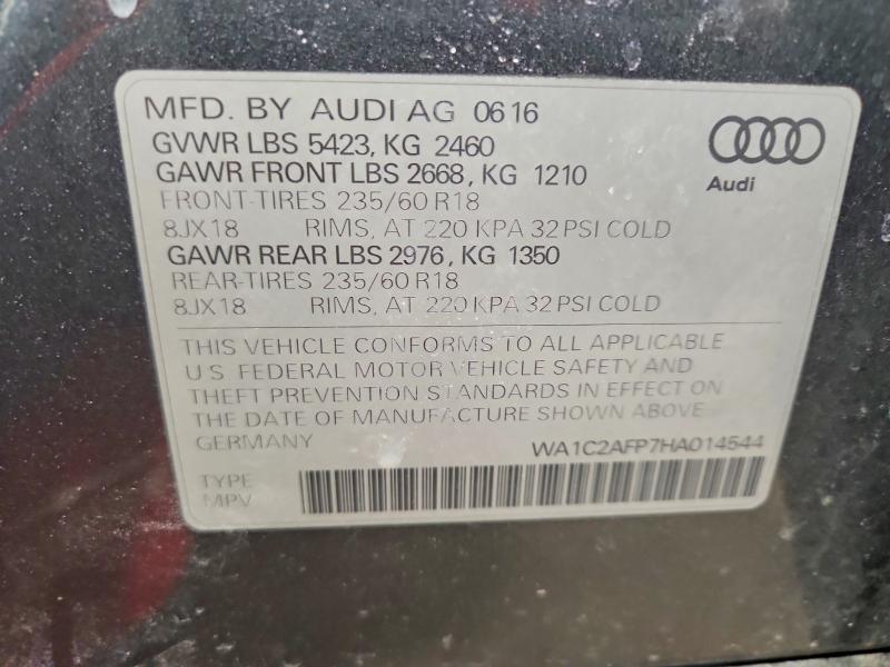 Aukcja sprzedaży 2017 Audi Q5, vin: WA1C2AFP7HA014544, numer aukcji: 79092745