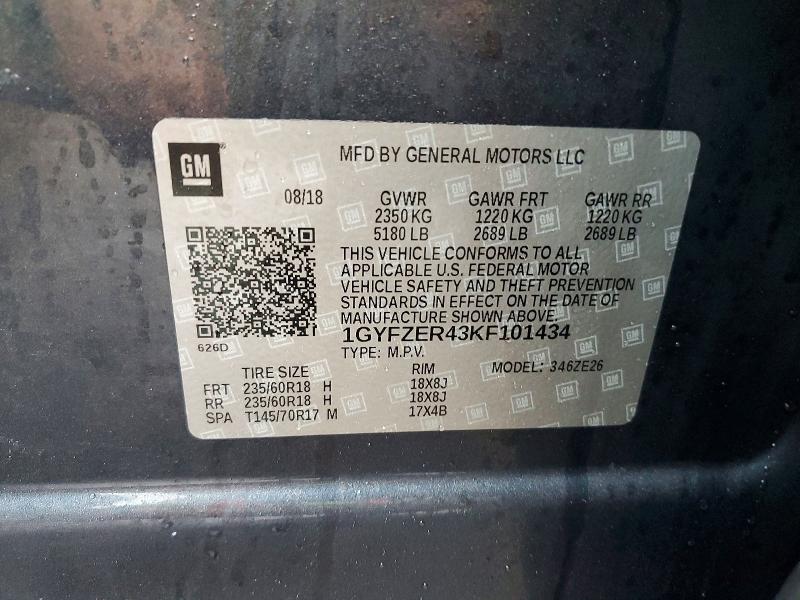 Продажа на аукционе авто 2019 Cadillac Xt4, vin: 1GYFZER43KF101434, номер лота: 77555745