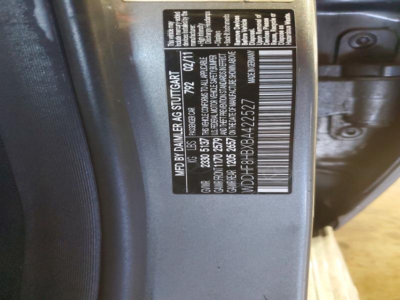 Продажа на аукционе авто 2011 Mercedes-benz E, vin: WDDHF8HBXBA422527, номер лота: 76779815