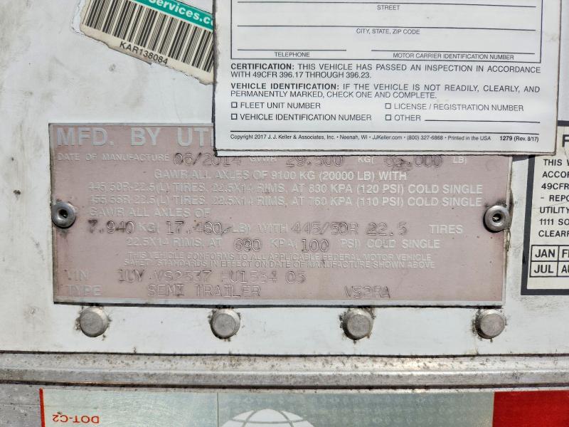 Aukcja sprzedaży 2015 Utility Dry Freight Trailer, vin: 1UYVS2537FU155405, numer aukcji: 76592345