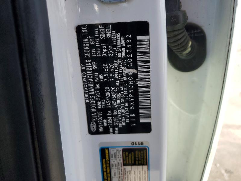 78687535 :رقم المزاد ، 5XYP5DHC4LG023432 vin ، 2020 Kia Telluride مزاد بيع