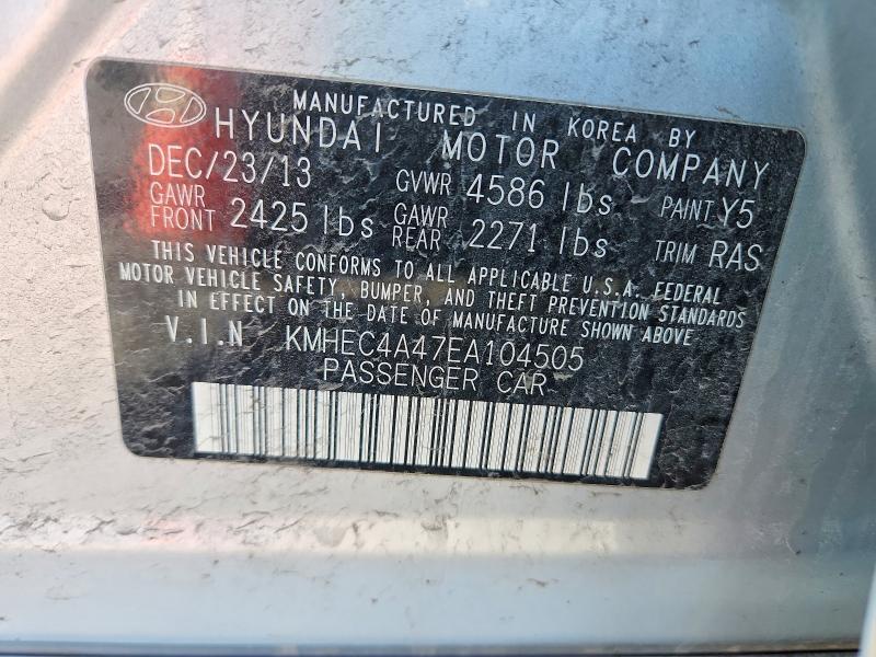 Aukcja sprzedaży 2014 Hyundai Sonata Hybrid, vin: KMHEC4A47EA104505, numer aukcji: 79421545