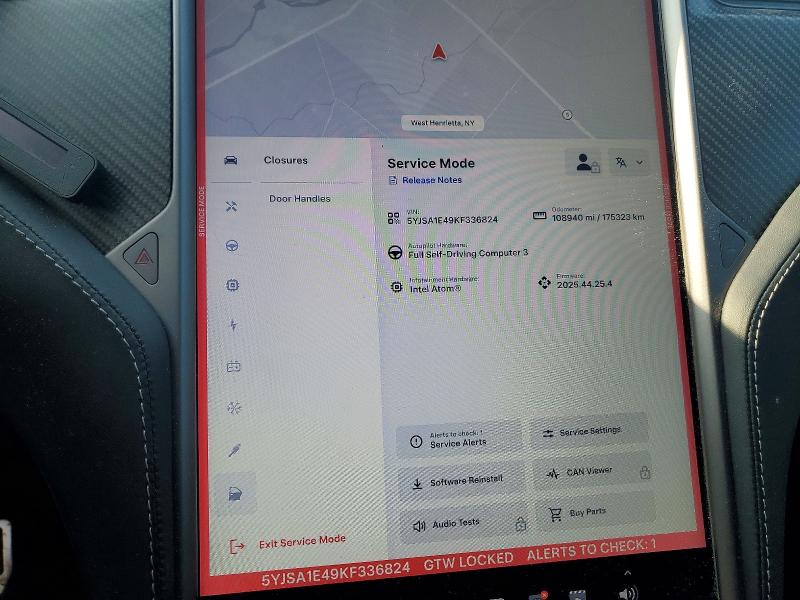 Продажа на аукционе авто 2019 Tesla Model S, vin: 5YJSA1E49KF336824, номер лота: 74064875